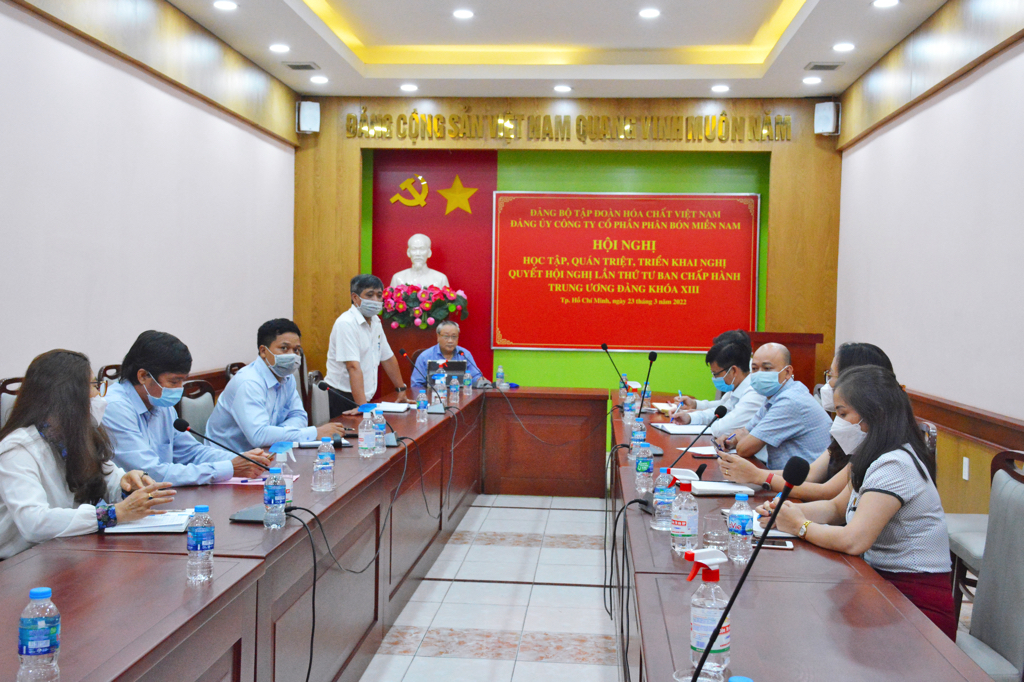 Đảng bộ Công ty Cổ phần Phân bón Miền Nam học tập, quán triệt Nghị quyết Hội nghị Trung ương 4 khóa XIII