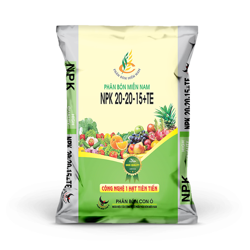SẢN PHẨM PHÂN BÓN MIỀN NAM, PHÂN BÓN HỖN HỢP MỘT HẠT NPK 20-20-15+TE