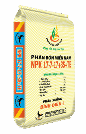 Phân Bón Miền Nam NPK 17-7-17+3S+TE