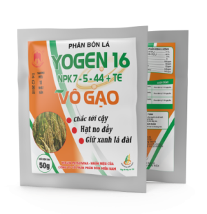 Phân bón lá Yogen 16 (NPK 7-5-44+TE) Vô gạo