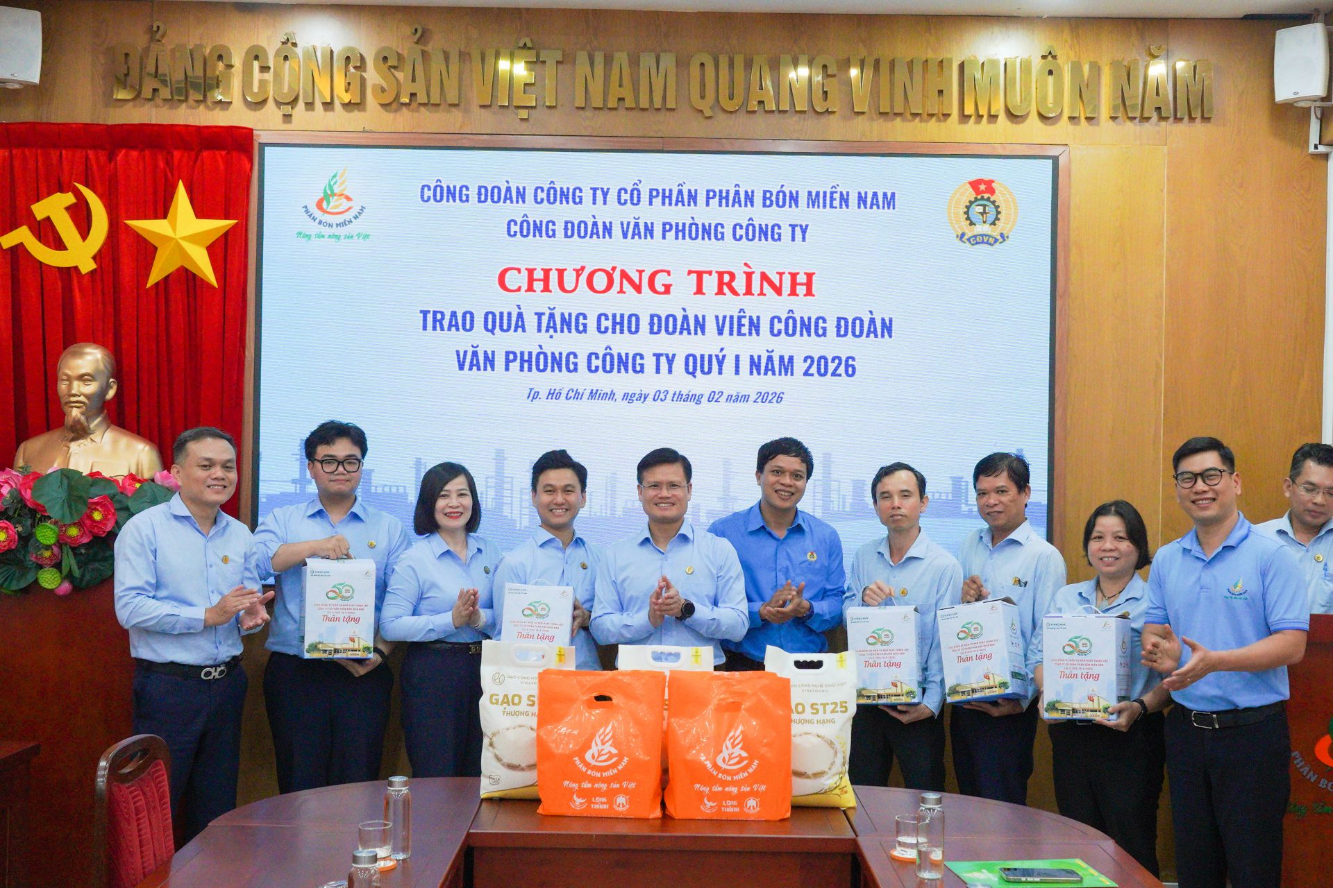 PHÂN BÓN MIỀN NAM – TRAO QUÀ CÔNG ĐOÀN VIÊN QUÝ I NĂM 2026