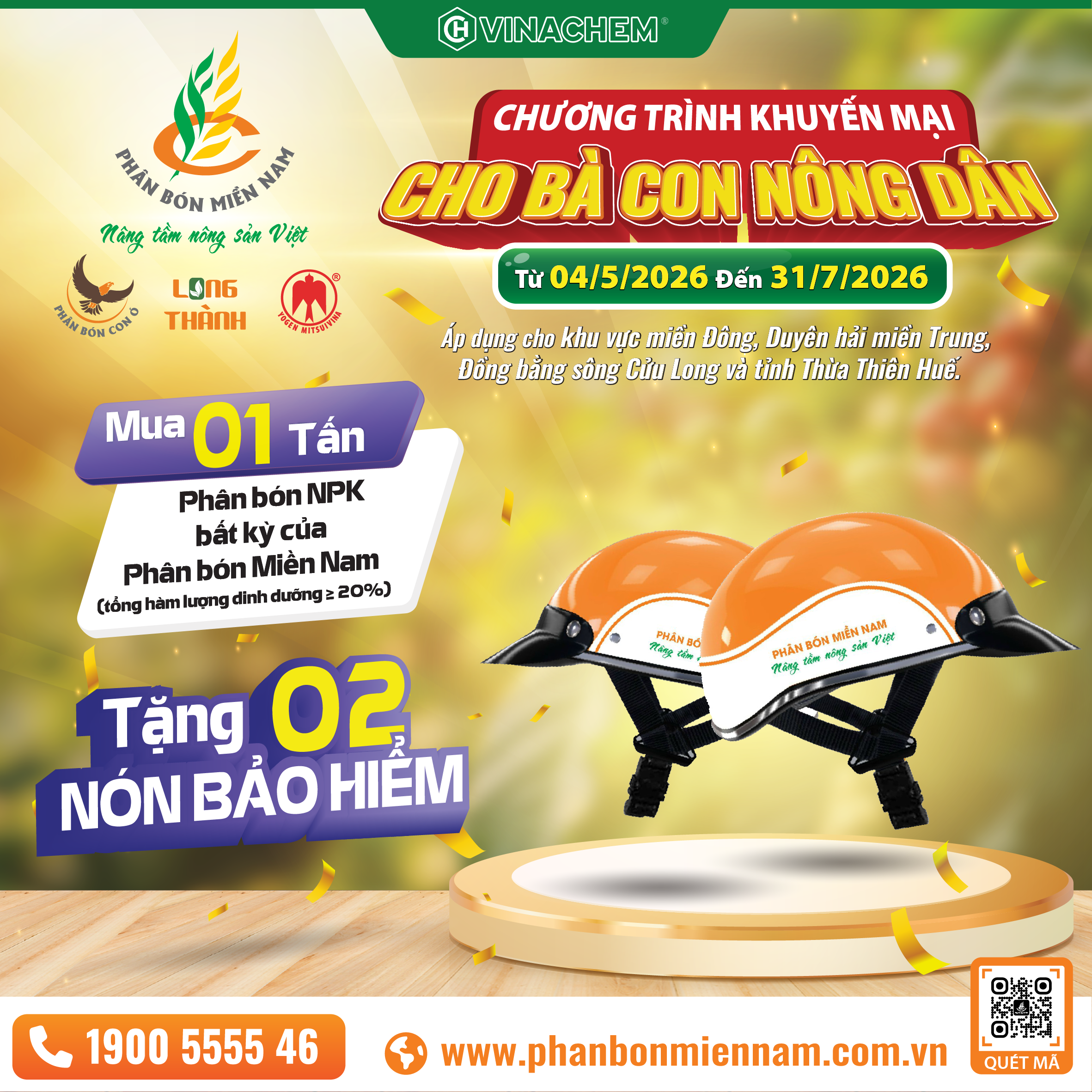 CHƯƠNG TRÌNH KHUYẾN MẠI ÁP DỤNG CHO BÀ CON NÔNG DÂN